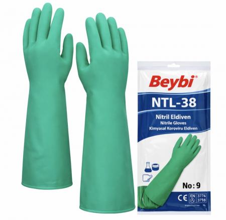 Bulaşık Eldiveni Beybi Ntl-38 Yeşil Uzun No:9