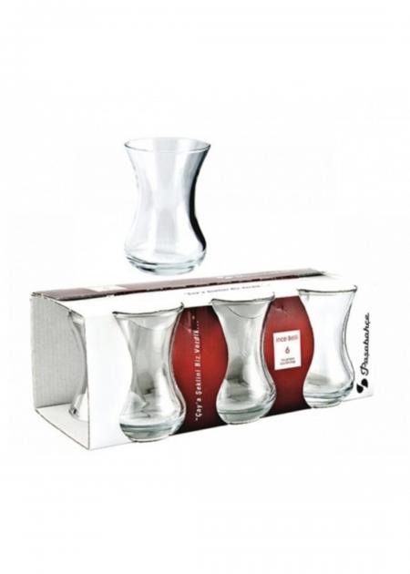 Cam Çay Bardağı İncebelli 125cc 6 Lı Paşabahçe