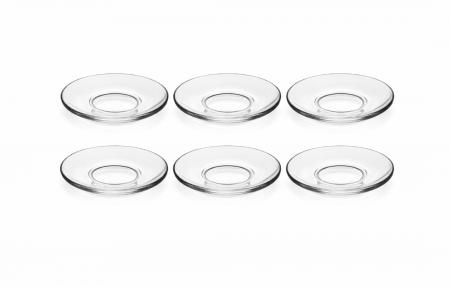 Cam Çay Tabağı Aida 110mm 6 Lı Paşabahçe