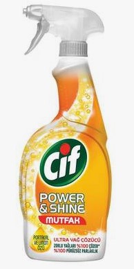 Cif Power Shine Mutfak Yağ Sökücü Sprey 750 Ml