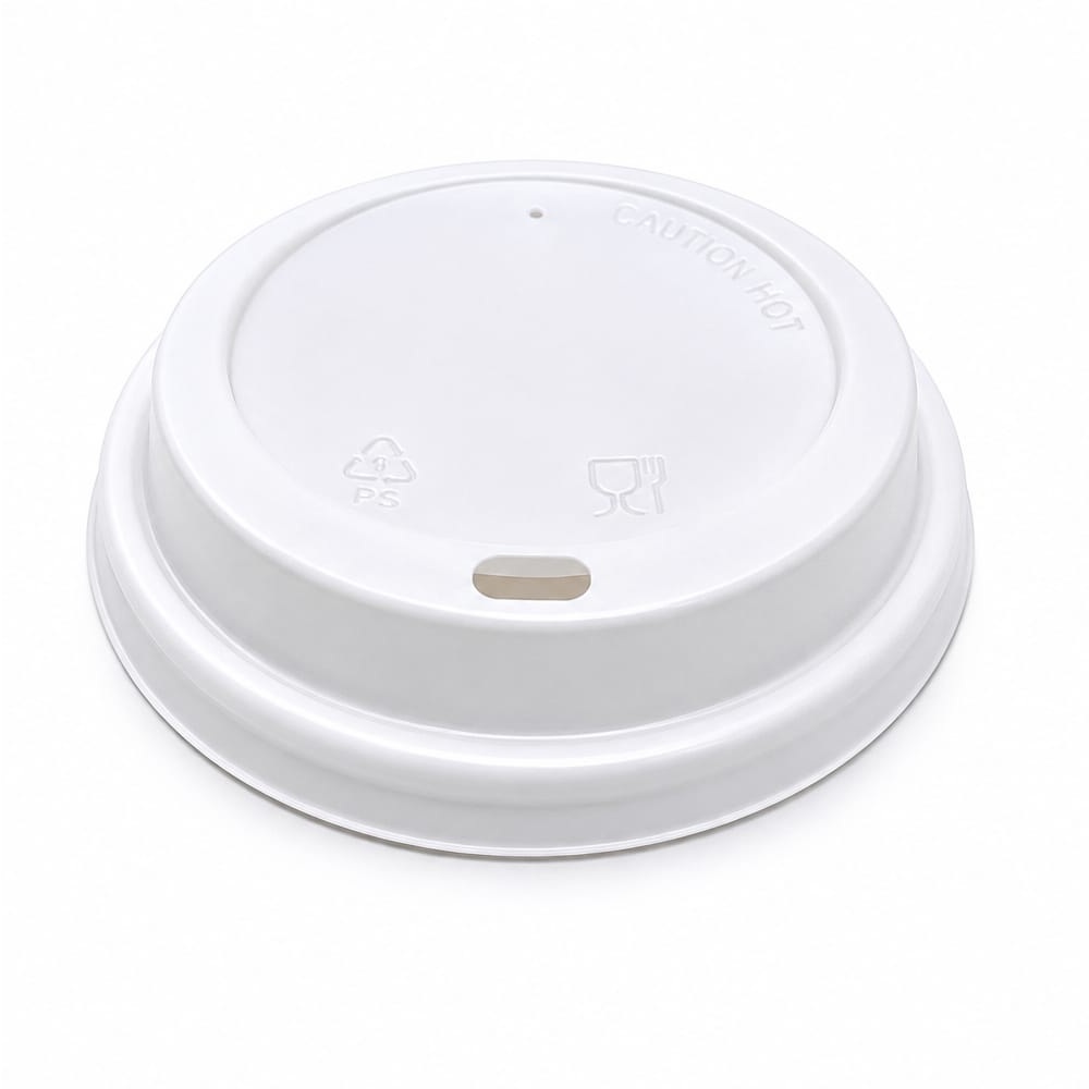 Karton Bardak Kapağı 14-16oz 100 Adet Sıcak Beyaz