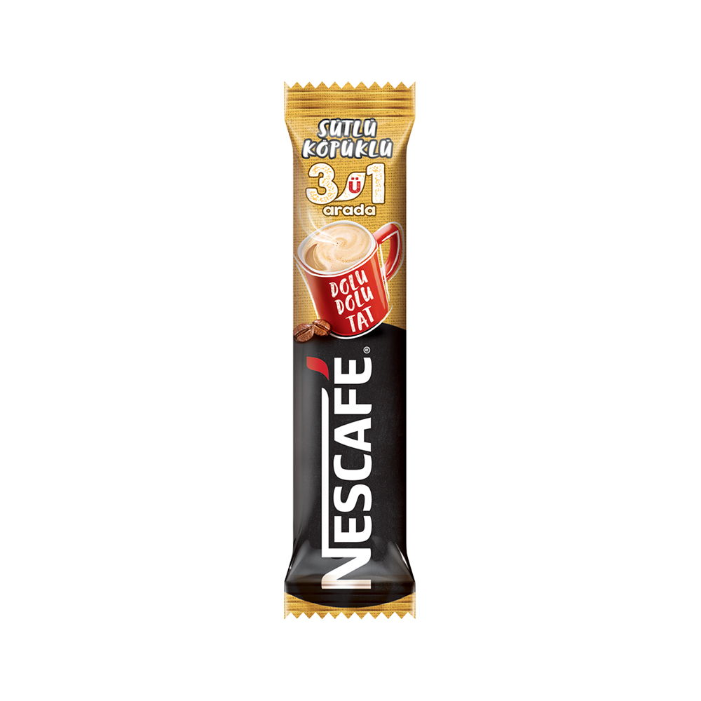 Nescafe 3'ü 1 Arada Sütlü Köpüklü 17.4gr 72 Adet