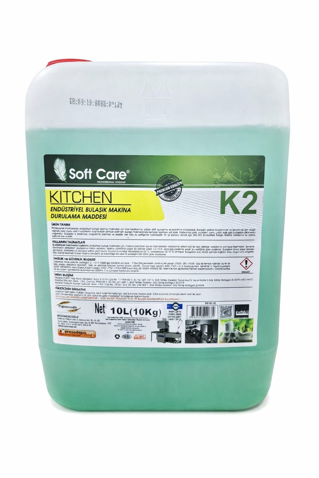 Softcare K2 Kıtchen Bulaşık Makinesi Durulama M. 10 Lt Ex.poli